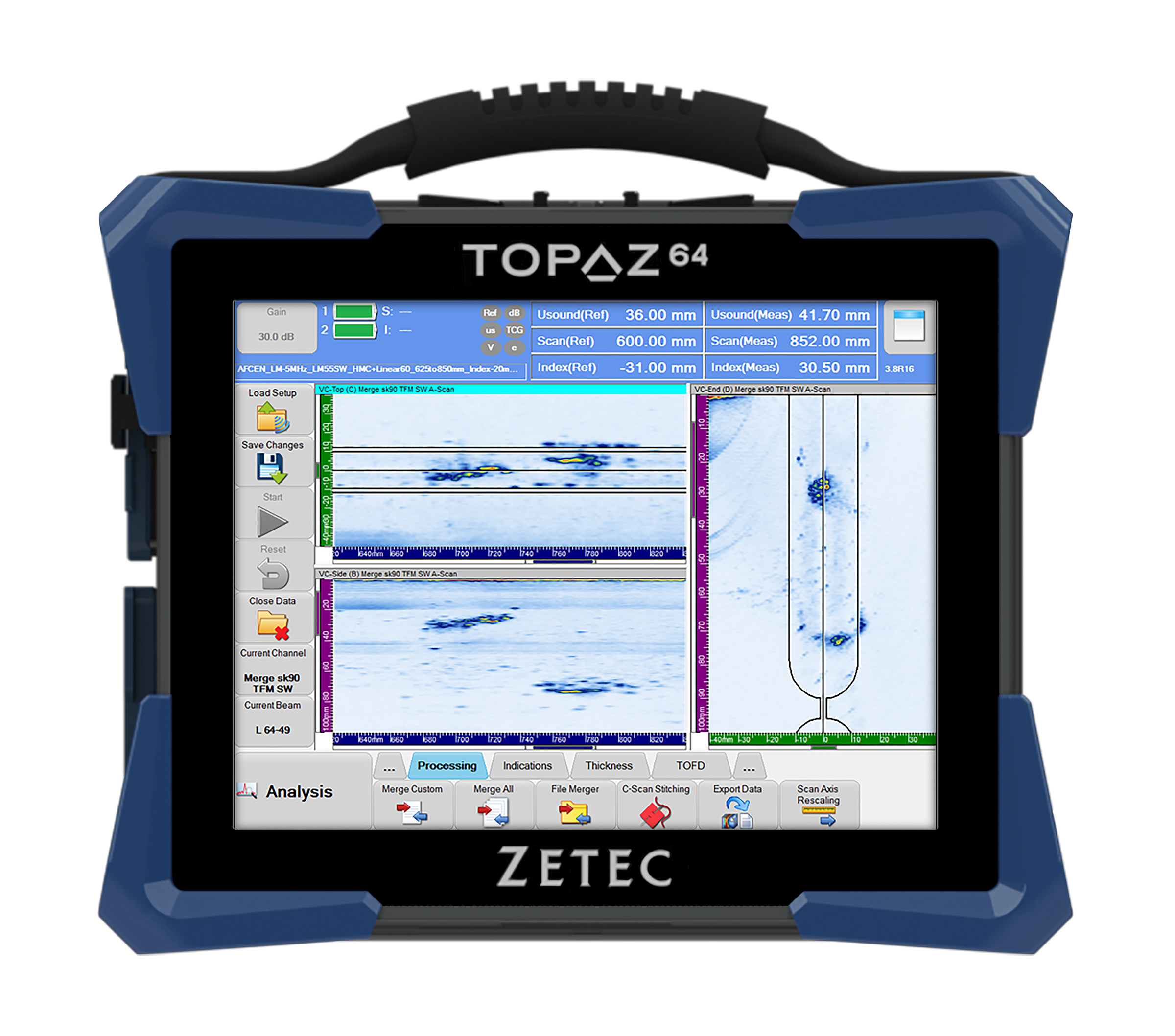 Zetec Introduces TOPAZ64 Ultra-Intelligent 64-Channel Phased Array UT Instrument